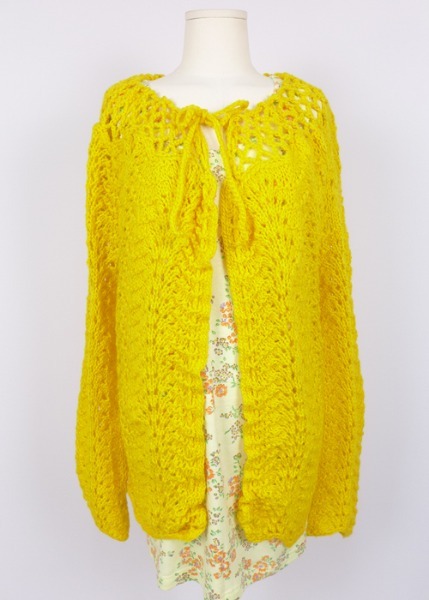 (eu)yellow crochet cardigan