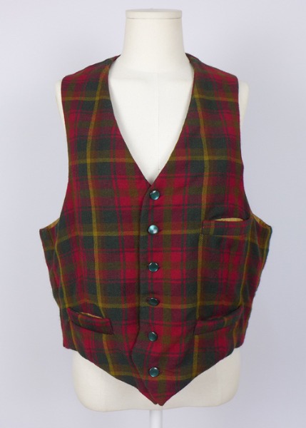 (canada)wool check vest