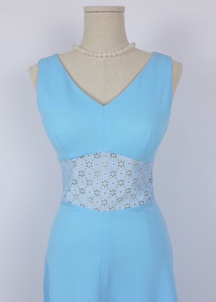 (eu)blue lace waist dress