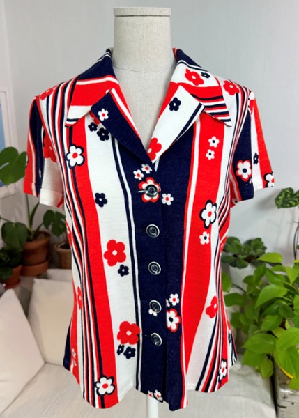 (eu)70s flower blouse