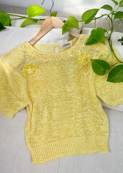 (japan)yellow summer knit