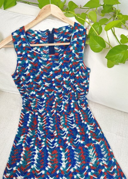 (japan)blue crochet dress