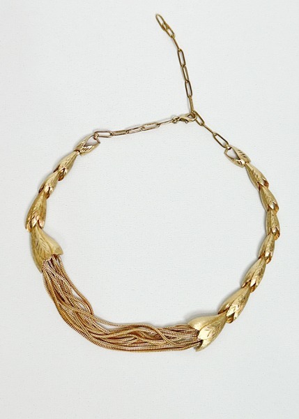 (us)leaf link chain necklace