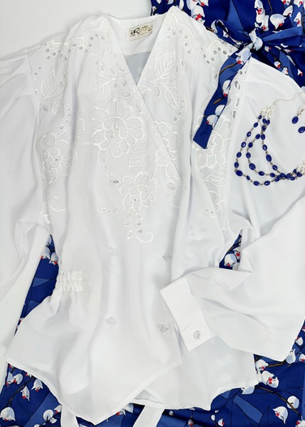 (eu)white lace blouse