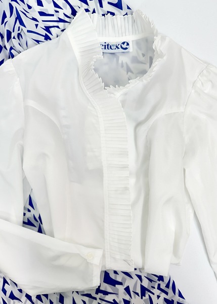 (eu)white frill blouse